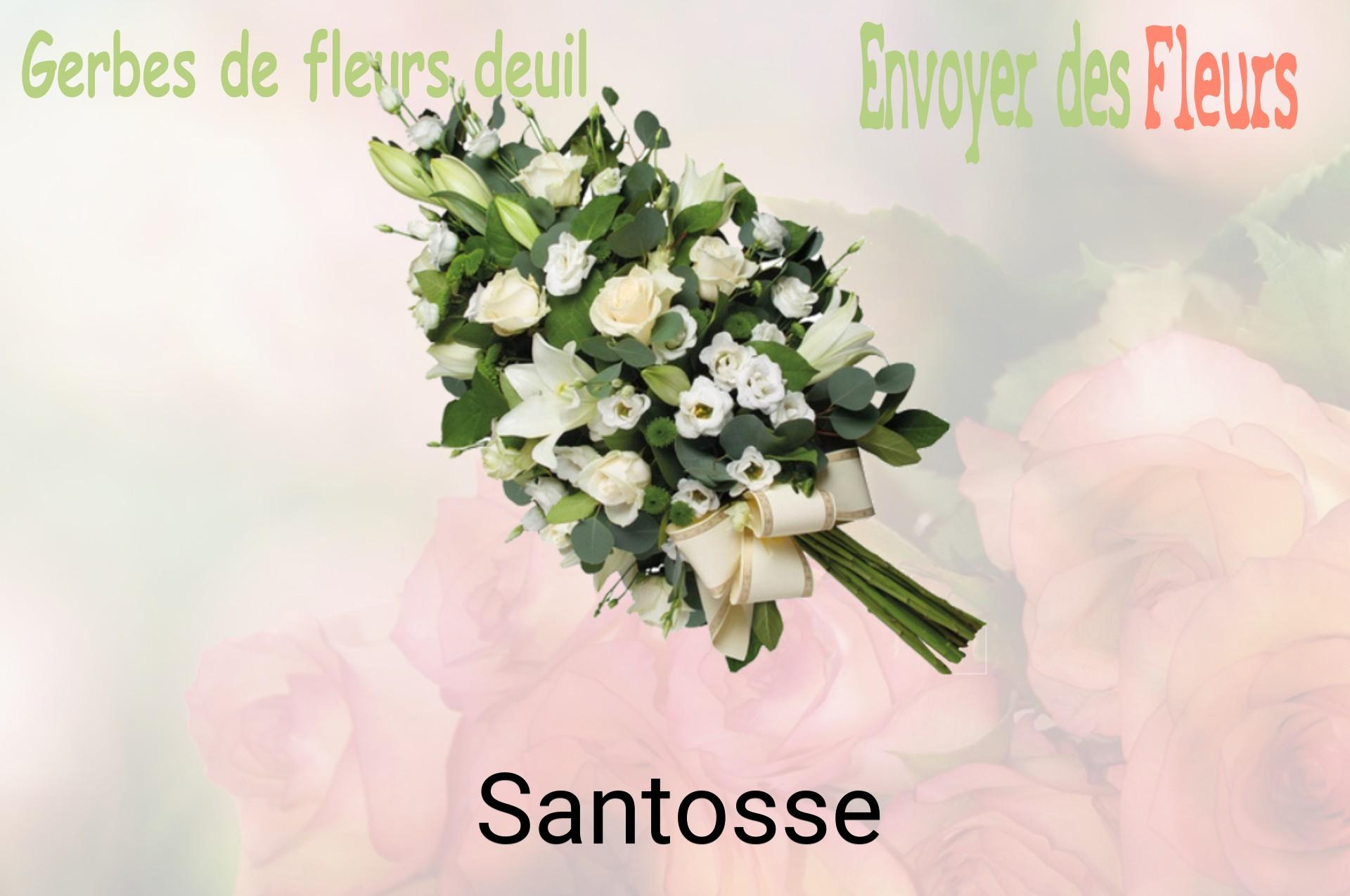 Gerbe de fleurs de deuil livrée à Santosse